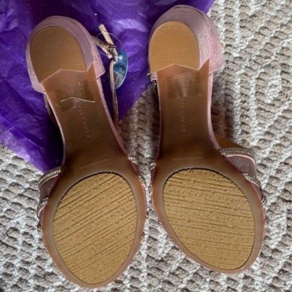 Pretty! Rhinestone and Pink Stacked Heel Shoes (NWT) - Picture 10 of 14